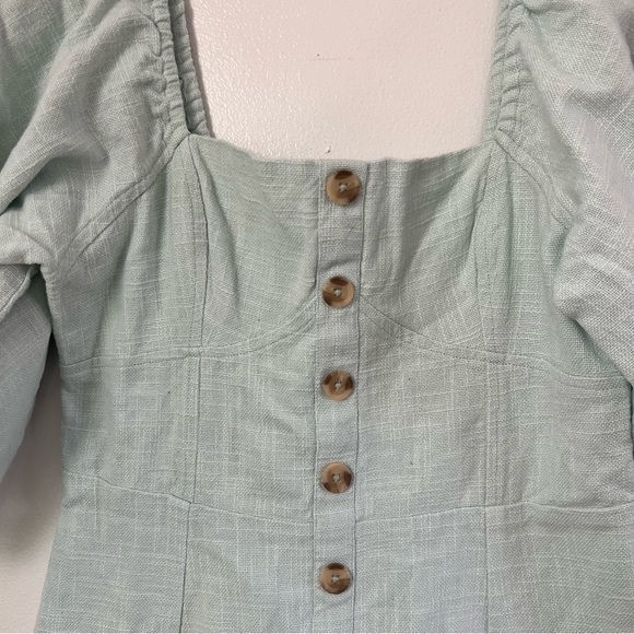 Billabong White Sand Dress Powder Blue Size Large New - Picture 4 of 10